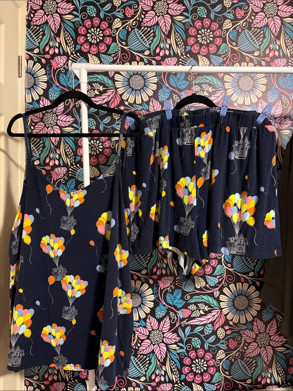 Navy Up Balloon Print Cami & Shorts Sleep Set